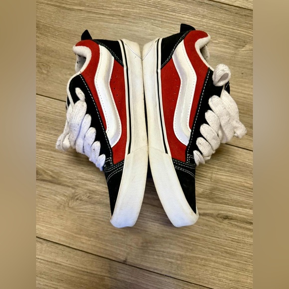 Vans Bold Red and Black Sneakers - Picture 6 of 8